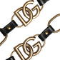 Dolce & Gabbana Black Leather Gold Chain Bag Accessory Shoulder Strap