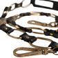 Dolce & Gabbana Black Leather Gold Chain Bag Accessory Shoulder Strap