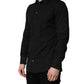 Dolce & Gabbana Black MARTINI Cotton Slim Dress Formal Shirt