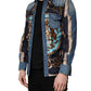 Dolce & Gabbana Blue Baroque Cotton Button Down Denim Shirt