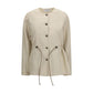 Max Mara Beige Linen Full-Length Jacket