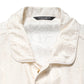Dolce & Gabbana White Silk Long Sleeve Tonal Logo Print Shirt