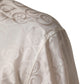 Dolce & Gabbana White Silk Long Sleeve Tonal Logo Print Shirt