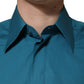 Dolce & Gabbana Blue SARTORIA Long Sleeve Cotton Dress Shirt