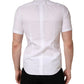 Dolce & Gabbana White Cotton Short Sleeves Button Down Shirt
