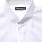 Dolce & Gabbana White Cotton Short Sleeves Button Down Shirt