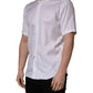 Dolce & Gabbana White Cotton Short Sleeves Button Down Shirt