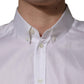 Dolce & Gabbana White Cotton Short Sleeves Button Down Shirt