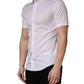Dolce & Gabbana White Cotton Short Sleeves Button Down Shirt