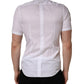 Dolce & Gabbana White Cotton Short Sleeves Button Down Shirt