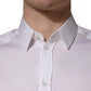 Dolce & Gabbana White Cotton Short Sleeves Button Down Shirt
