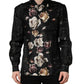 Dolce & Gabbana Black Floral Print Long Sleeves Casual Shirt