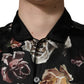 Dolce & Gabbana Black Floral Print Long Sleeves Casual Shirt
