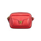 Coccinelle Rosso Leather Women's Bag with Adjustable Strap and Pockets