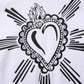 Dolce & Gabbana White Sacred Heart Hooded Sweatshirt Sweater