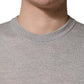 Dolce & Gabbana Gray Long Sleeves Crew Neck Pullover Sweater