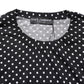 Dolce & Gabbana Black Polka Dot Crew Neck Pullover Sweater
