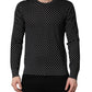 Dolce & Gabbana Black Polka Dot Crew Neck Pullover Sweater