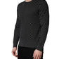Dolce & Gabbana Black Polka Dot Crew Neck Pullover Sweater