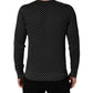 Dolce & Gabbana Black Polka Dot Crew Neck Pullover Sweater