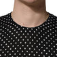 Dolce & Gabbana Black Polka Dot Crew Neck Pullover Sweater