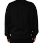 Dolce & Gabbana Black Cotton DG Men CrewNeck Pullover Sweater