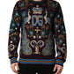 Dolce & Gabbana Bordeaux Cashmere Crown Embroidered Sweater