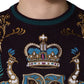 Dolce & Gabbana Bordeaux Cashmere Crown Embroidered Sweater