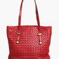 Bottega Veneta Red Intrecciato Leather Tote Bag