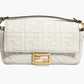 Fendi FF Embossed Baguette Nappa Leather Bag