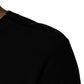 Dolce & Gabbana Black Crew Neck Long Sleeve Pullover Sweater