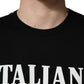 Dolce & Gabbana Black Camouflage Graphic Cotton Crewneck T-shirt