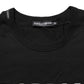 Dolce & Gabbana Black Camouflage Graphic Cotton Crewneck T-shirt