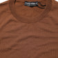 Dolce & Gabbana Brown Cashmere Men Crew Neck Pullover Sweater