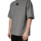 Dolce & Gabbana Gray Cotton Logo Appliqué CrewNeck T-shirt