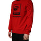 Dolce & Gabbana Red Eye Print Crew Neck Pullover Sweater