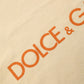 Dolce & Gabbana Yellow Logo Print Cotton Crew Neck T-shirt