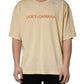 Dolce & Gabbana Yellow Logo Print Cotton Crew Neck T-shirt