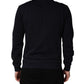 Dolce & Gabbana Black Logo Plaque Jersey Sweatshirt Cotton Sweater