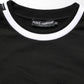 Dolce & Gabbana Black DGLogo Print Cotton Sweatshirt Sweater