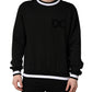 Dolce & Gabbana Black DGLogo Print Cotton Sweatshirt Sweater