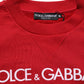 Dolce & Gabbana Red Cotton DG Logo Jersey Sweatshirt Sweater