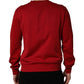 Dolce & Gabbana Red Cotton DG Logo Jersey Sweatshirt Sweater