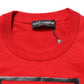 Dolce & Gabbana Red Eye Print Crew Neck Pullover Sweater