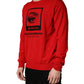 Dolce & Gabbana Red Eye Print Crew Neck Pullover Sweater