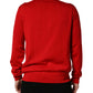 Dolce & Gabbana Red Eye Print Crew Neck Pullover Sweater