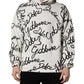 Dolce & Gabbana White Script Logo Print Cotton Sweatshirt Sweater