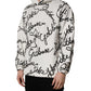 Dolce & Gabbana White Script Logo Print Cotton Sweatshirt Sweater