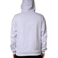 Dolce & Gabbana White Logo Print Cotton Hooded Sweatshirt Sweater