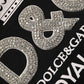 Dolce & Gabbana Black Embellished Cotton Sweatshirt Sweater